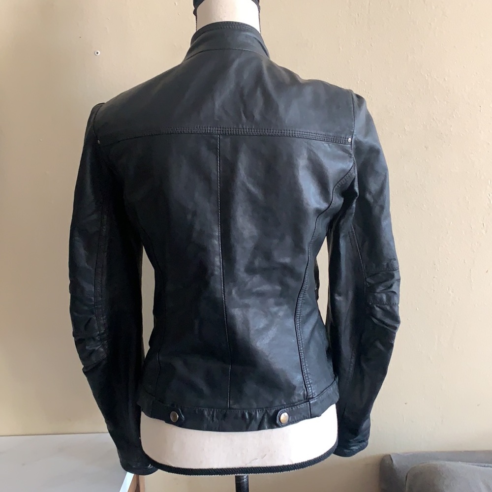 Zara Lamb Leather Biker Jacket - Picture 4 of 16
